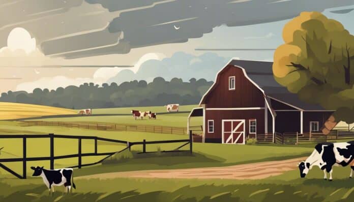 Een traditionele Nederlandse zuivelboerderij te koop op het platteland.