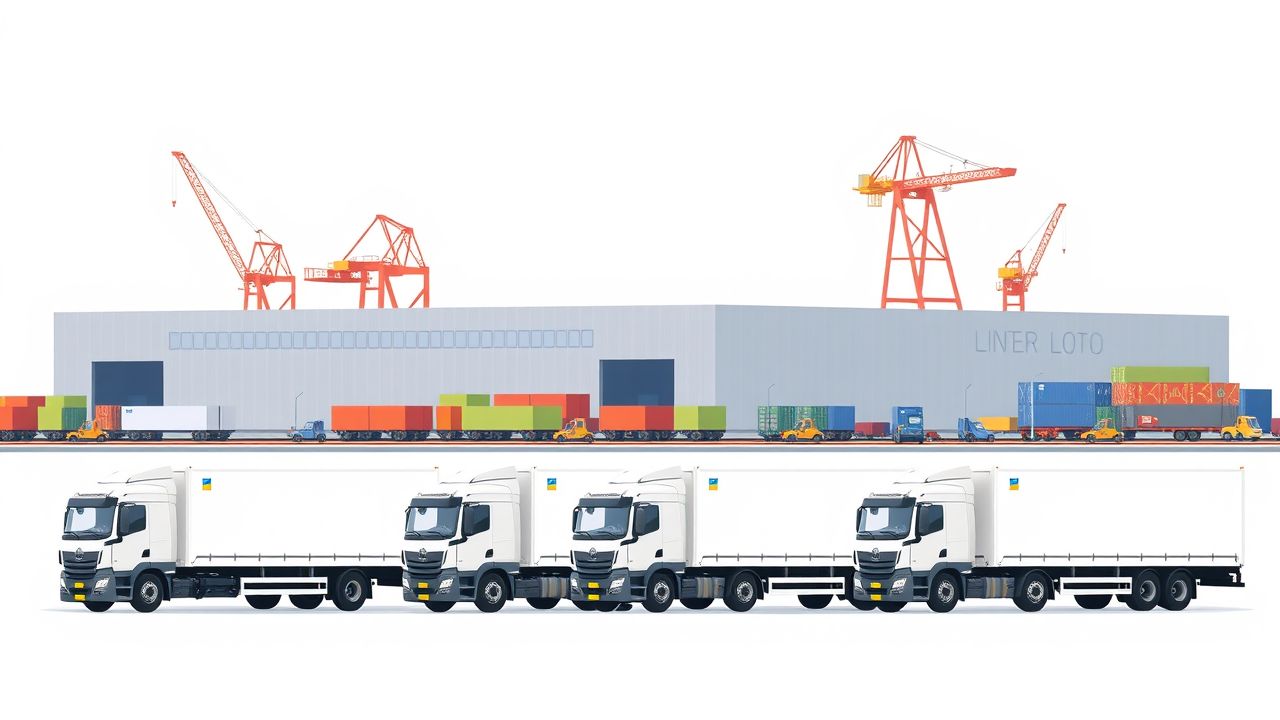 Een drukke haven in Rotterdam met een efficiënte logistieke operatie.